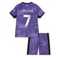 Liverpool Luis Diaz #7 Tredje Dräkt Barn 2023-24 Kortärmad (+ Korta byxor)